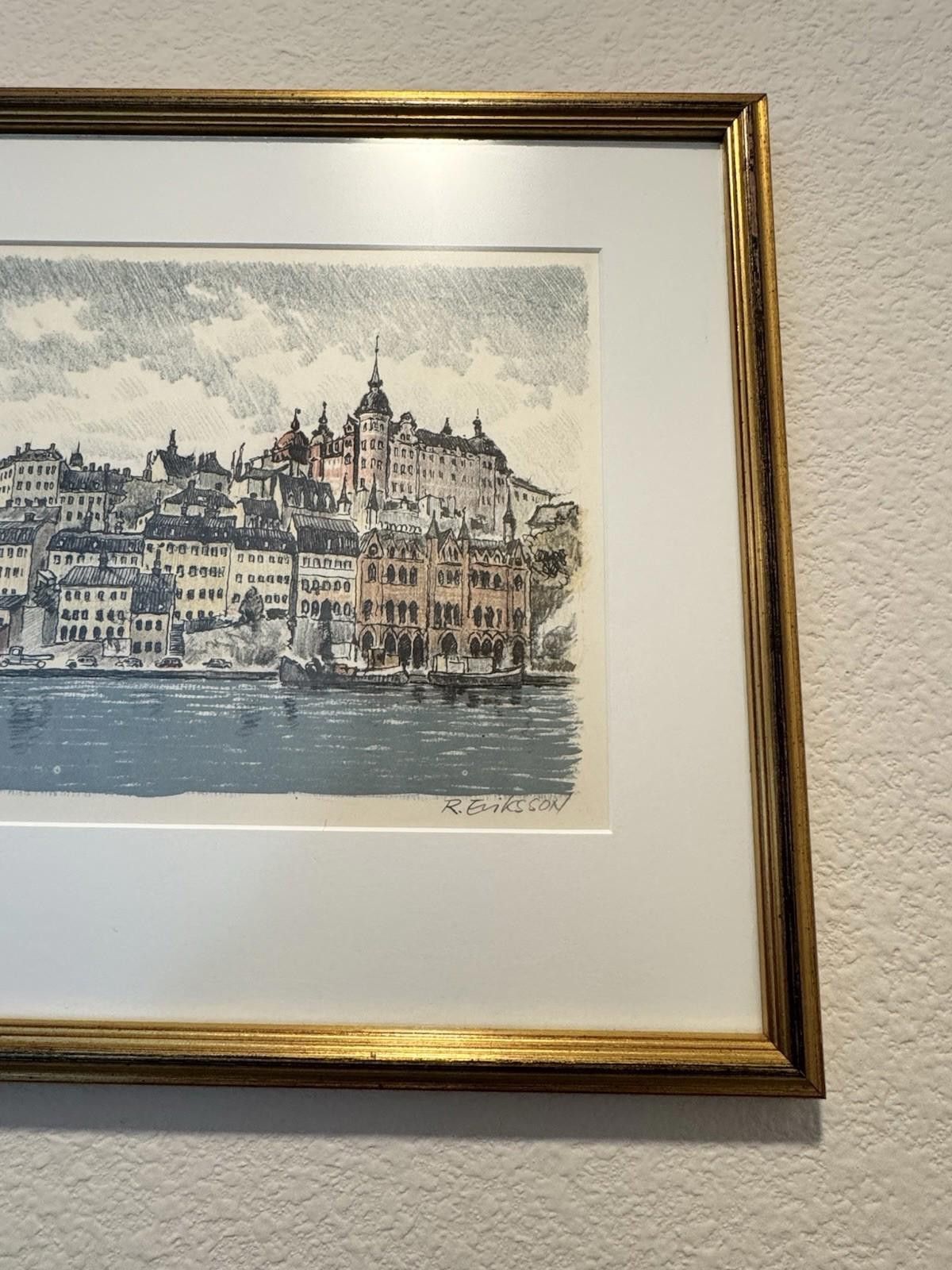 Designer Cityscape Of Stockholm Söder Mälarstrand Signed R Eriksson Size ONE SIZE - 7 Thumbnail