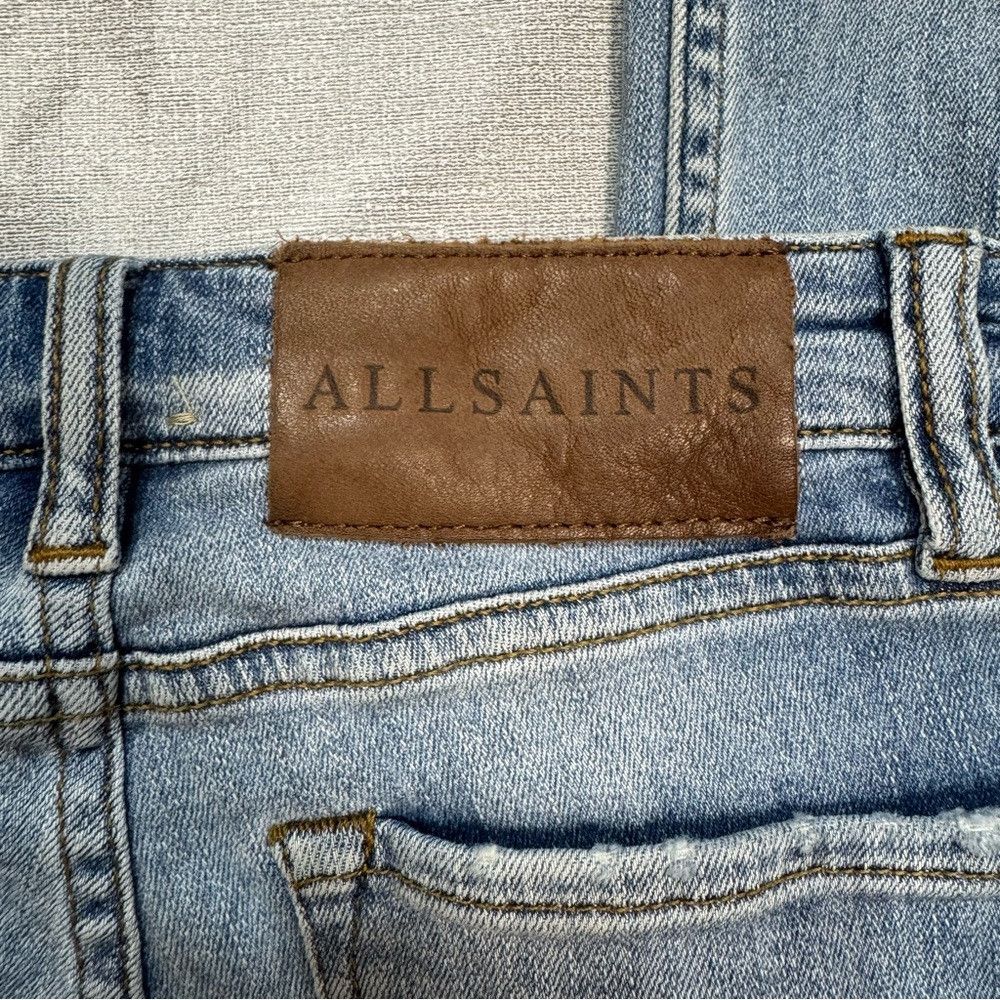 Allsaints AllSaints Mast Low Rise Skinny Distressed Jeans Size 24 Size 24" / US 00 / IT 34 - 9 Thumbnail