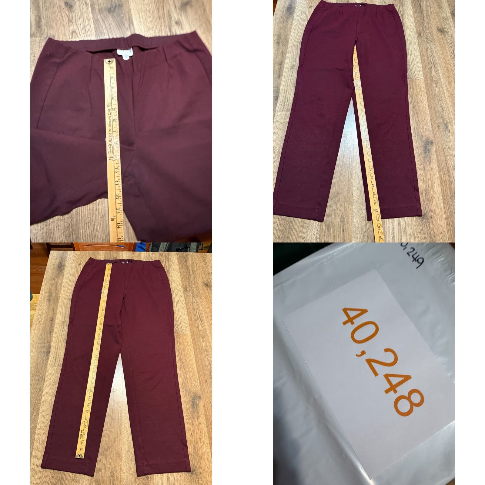 J. Jill J. Jill Pants Women's Medium Red Pull On Ponte Slim Leg High Rise Casual Color Ponte Slim Leg High Rise Womens Size 32" / US 10 / IT 46 - 8 Thumbnail
