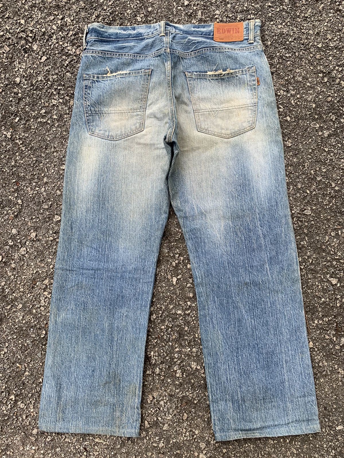 Kapital Edwin Selvedge 505Z Mudwash Distressed Denim Size US 37 - 4 Thumbnail