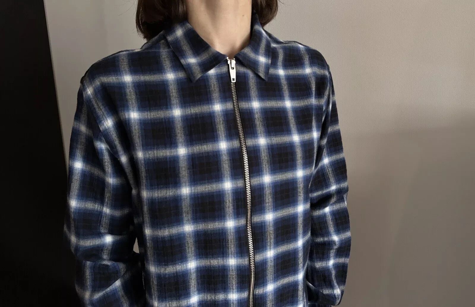 The Kooples The Kooples Check Zip Relaxed Shirt Blue mens Size S Size US S / EU 44-46 / 1 - 10 Thumbnail