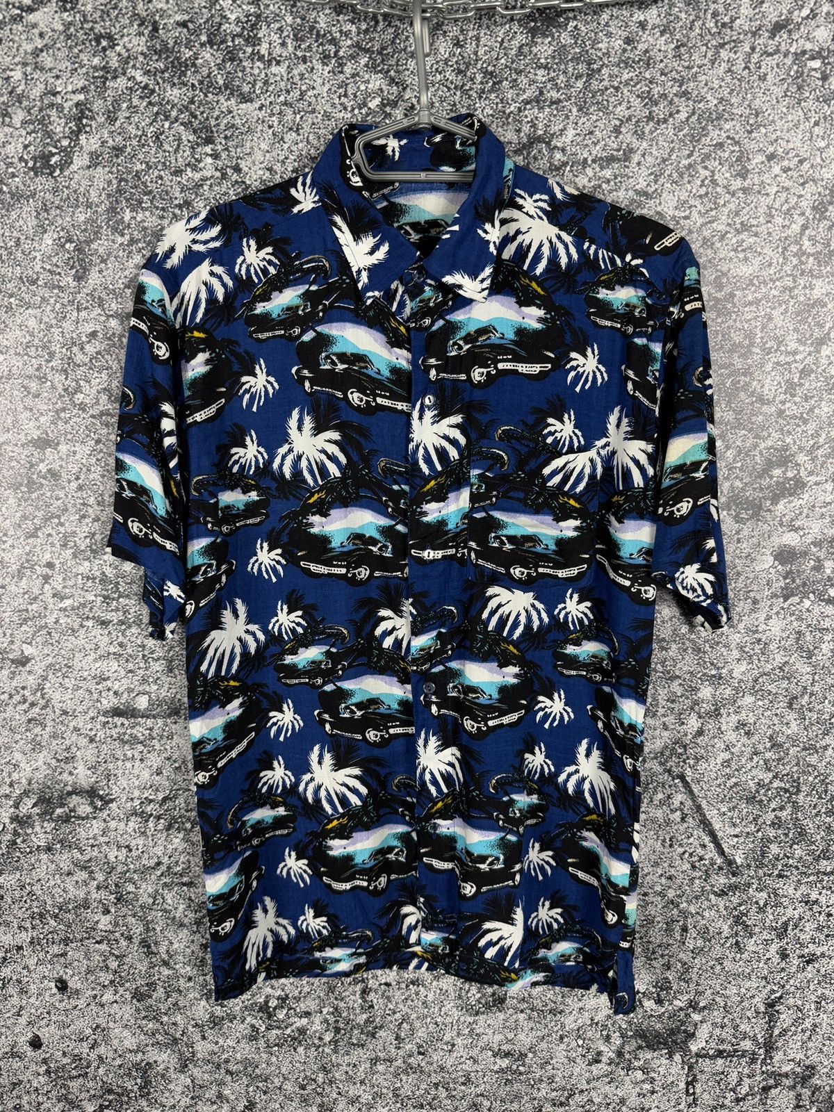 Vintage Hawaiian Short Sleeve Shirt Button Up Cars Palm Cuba Hawaii Size US S / EU 44-46 / 1 - 1 Thumbnail
