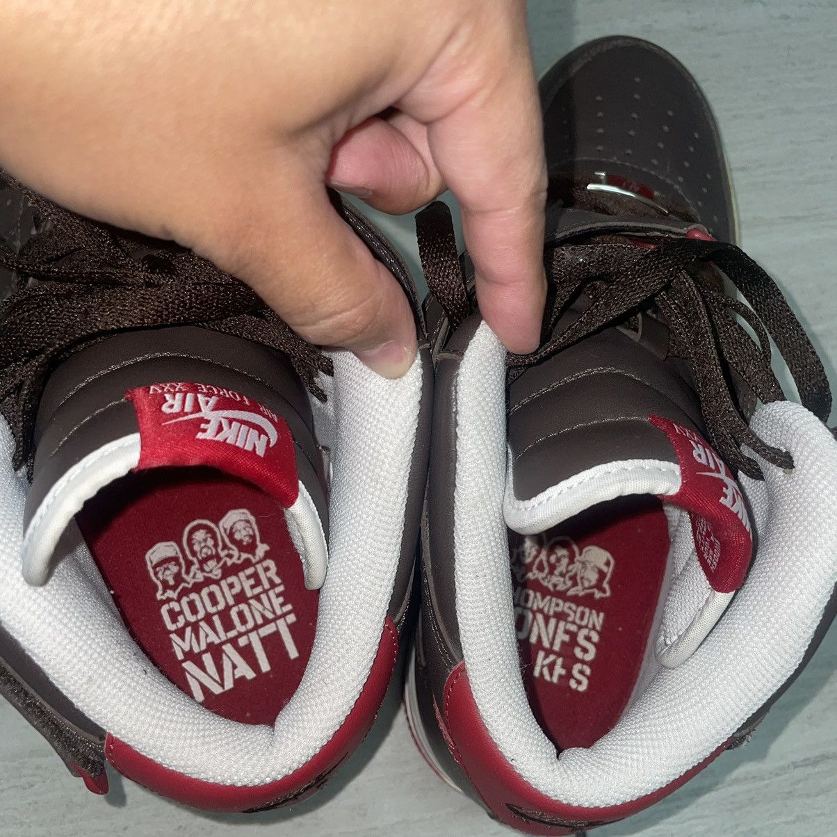 Nike Nike Air Force 1 Cooper Malone Natt Red & Brown RARE Size US 9 / EU 42 - 3 Thumbnail