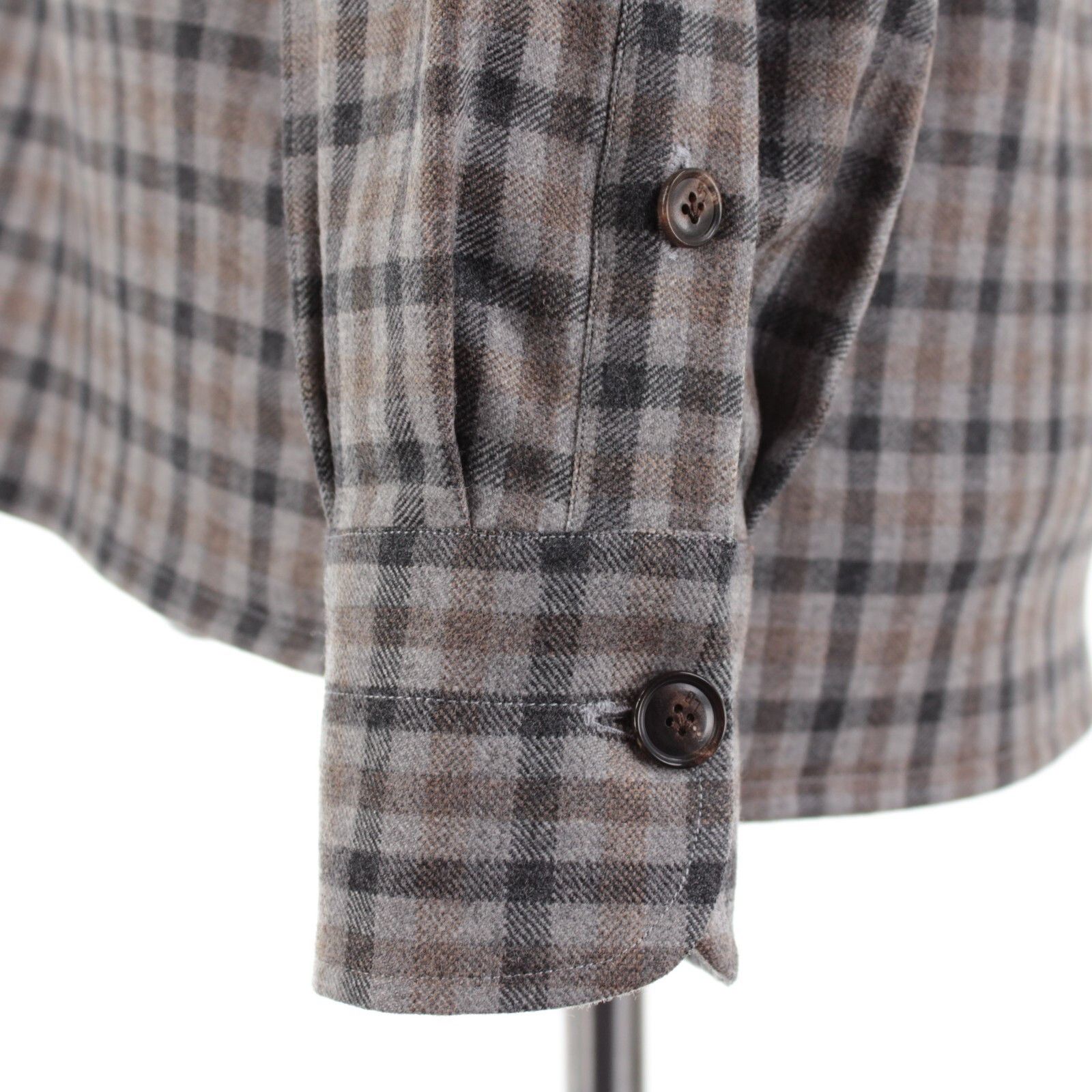 Luciano Barbera Overshirt Size M US In Gray Wool Blend