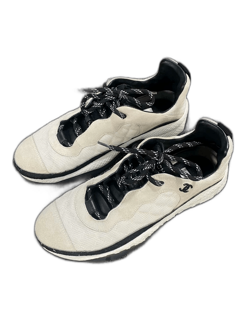 Chanel Chanel Logo Athletic Sneakers in Beige -2505 Size US 10 / EU 43 - 1 Thumbnail