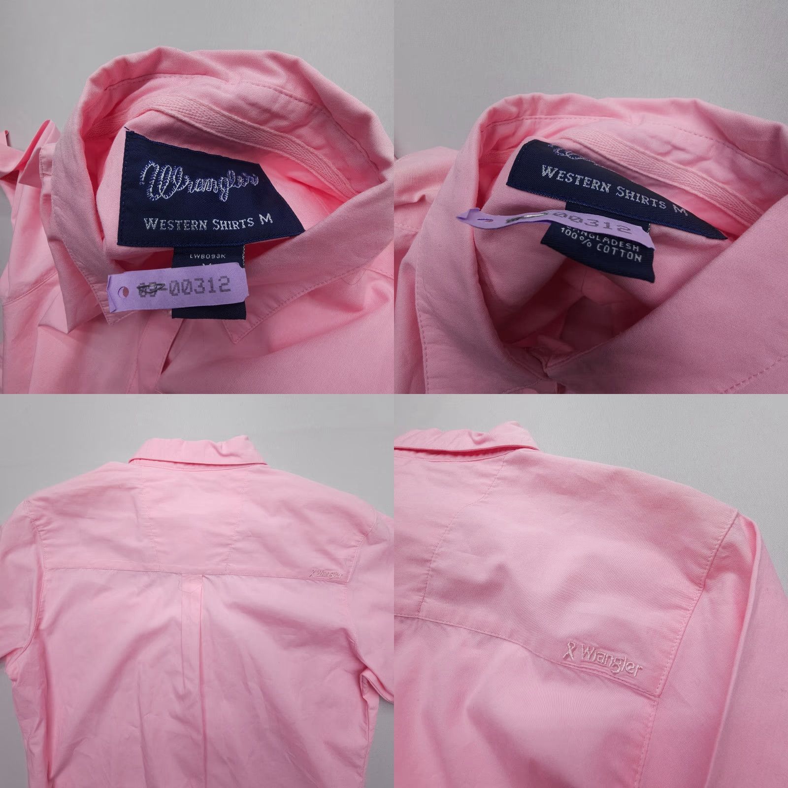 Wrangler Wrangler Western Shirt Womens Medium Pink Breast Cancer Ribbon Long Sleeve Button Up Shirt Size M / US 6-8 / IT 42-44 - 8 Thumbnail
