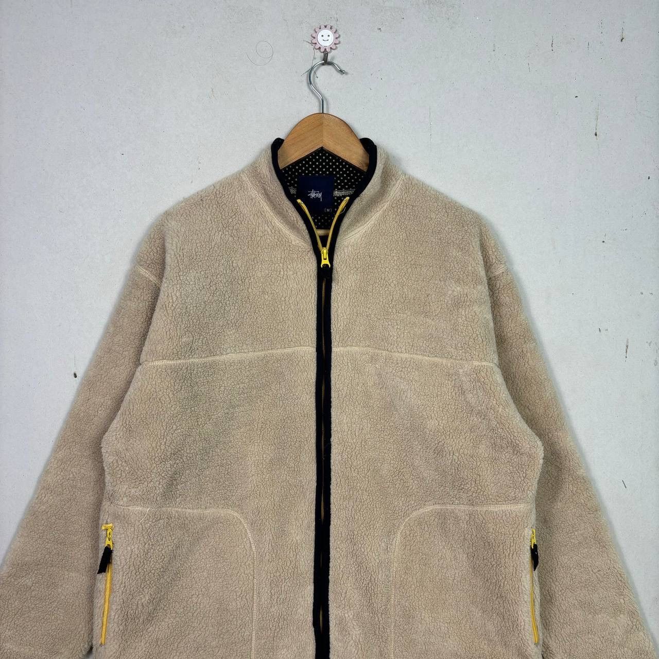 Stussy Vintage Stussy Sherpa Fleece Jacket Beige Zip Size M Size US M / EU 48-50 / 2 - 3 Thumbnail