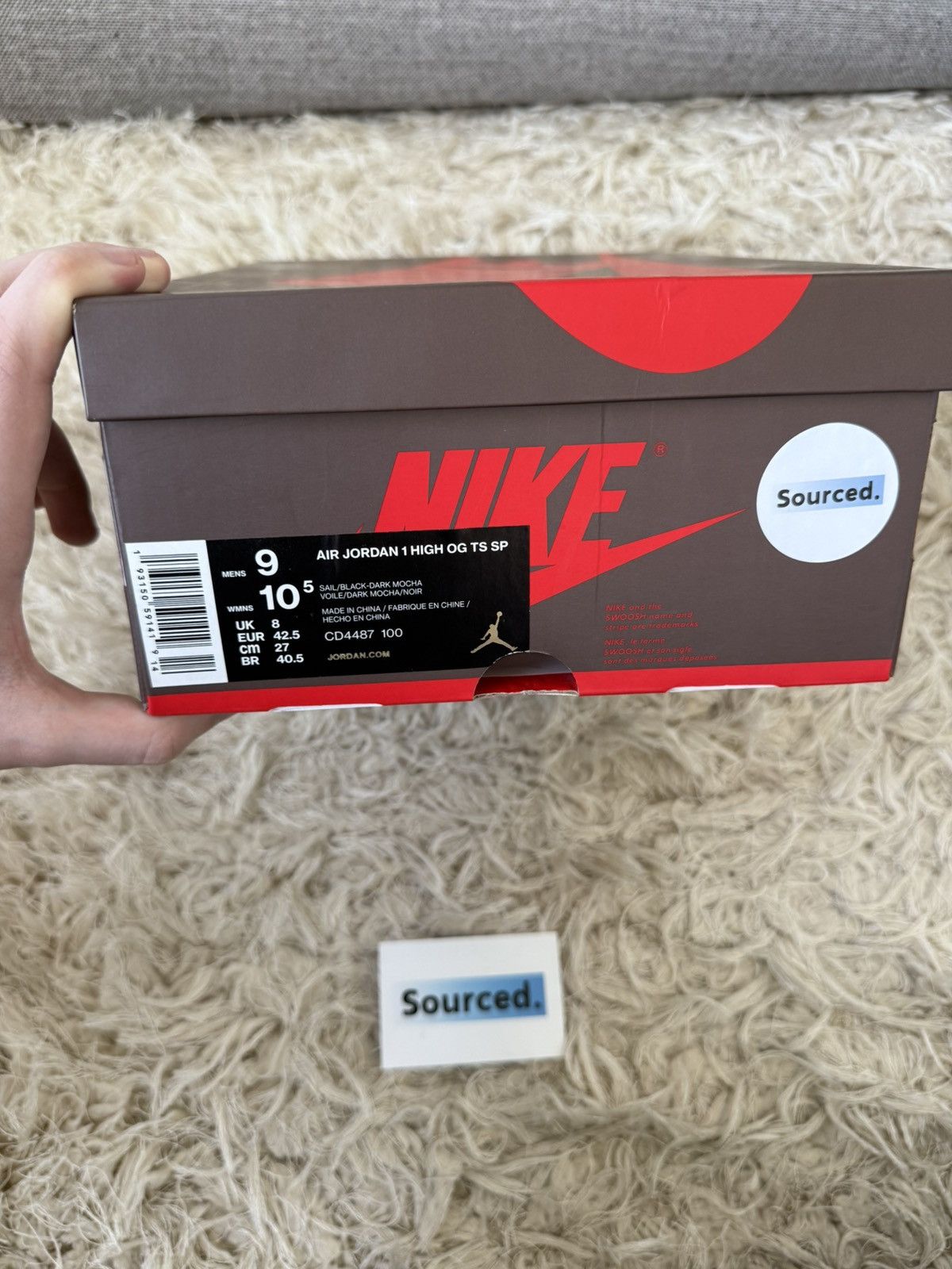 Nike × Travis Scott Air Jordan 1 High x Travis Scott Mocha OG | UK 8 | Size US 8 / EU 41 - 8 Thumbnail