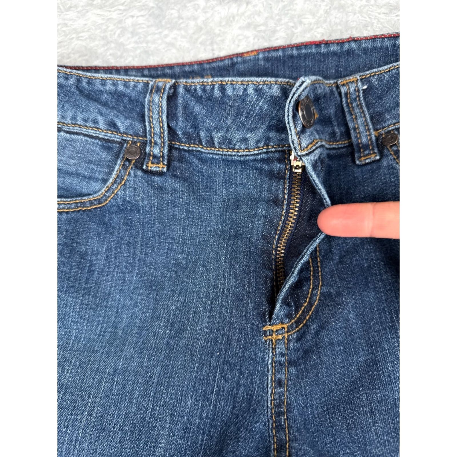 Talbots VINTAGE Talbots Women Jeans Bootcut 28x29 Mid Rise Blue Denim Distressed Casual Size 27" / US 4 / IT 40 - 5 Thumbnail