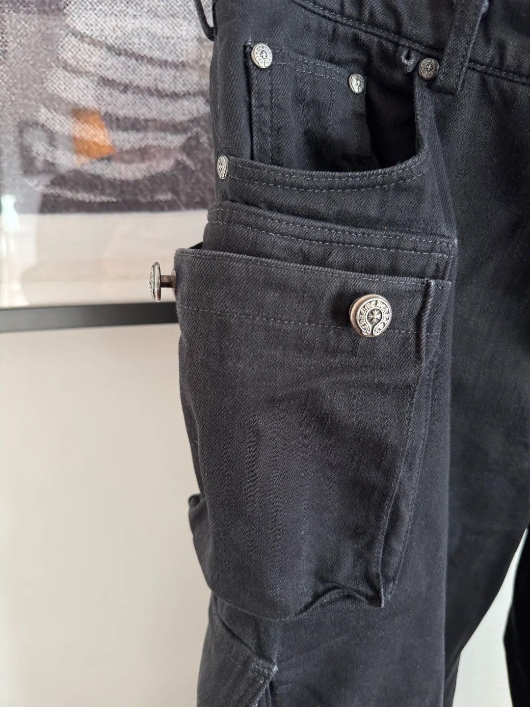 Chrome Hearts 🚭 GRAIL 🚭 90's FLEUR CARGO DOUBLE KNEE 8-POCKET CARGO PANTS Size US 34 / EU 50 - 6 Thumbnail