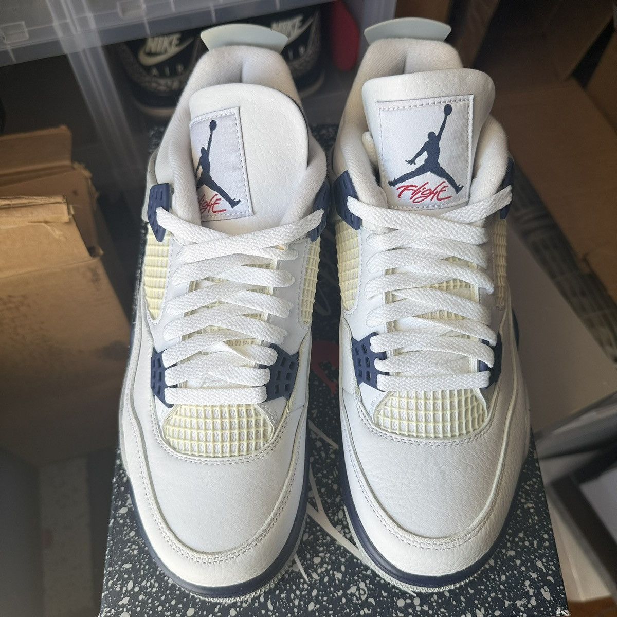 Nike Jordan 4 Retro Midnight Navy Size US 8.5 / EU 41-42 - 5 Thumbnail