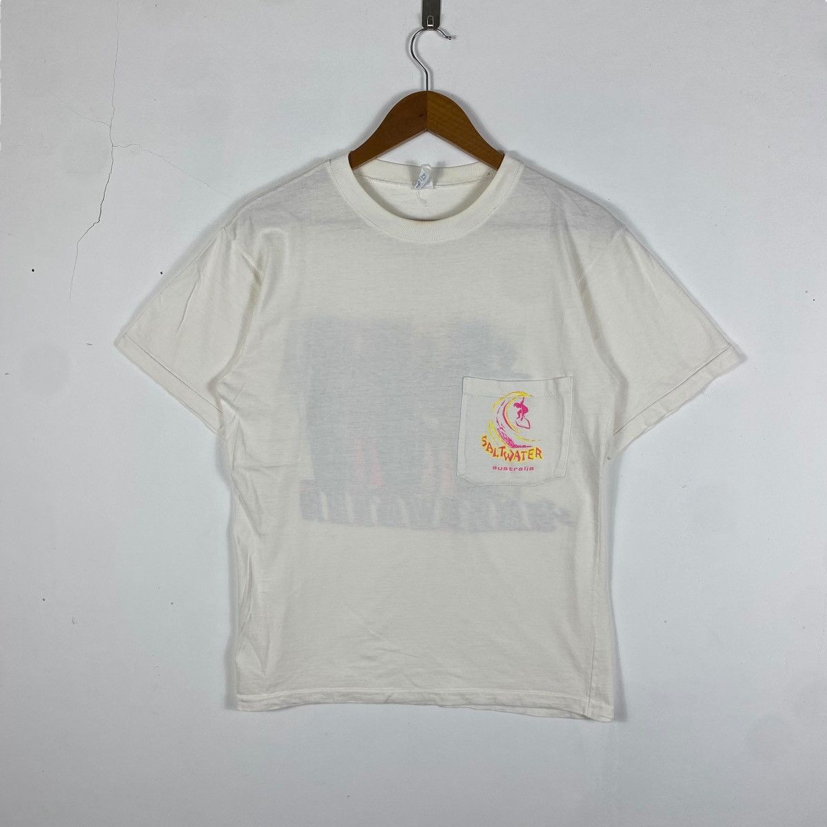 Other Vintage 90's SALTWATER AUSTRALIA No Boundaries Surf Gear Tee Size US M / EU 48-50 / 2 - 3 Thumbnail