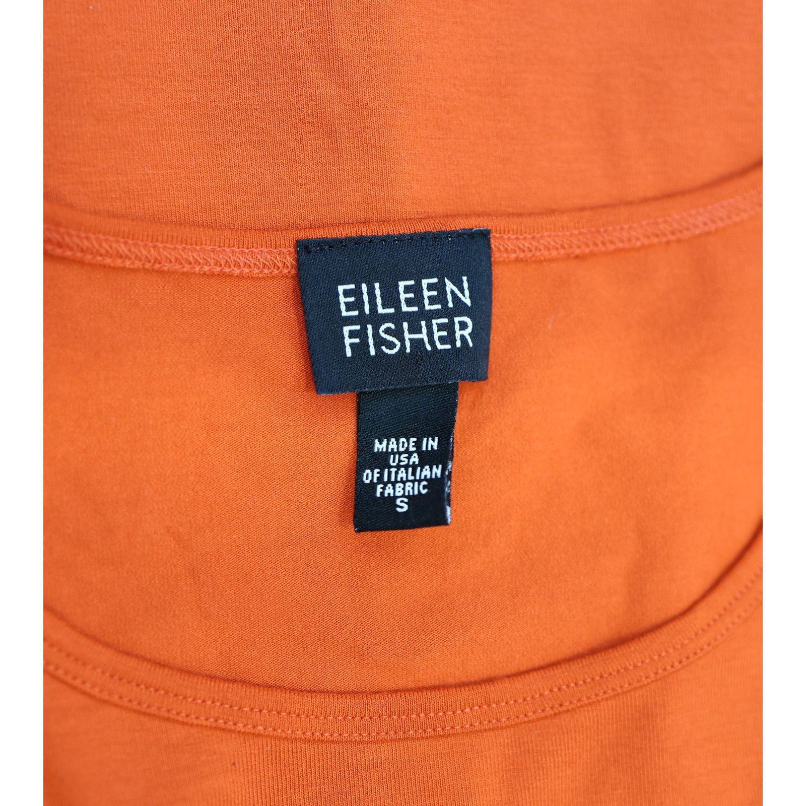 Eileen Fisher EILEEN FISHER Orange Short Sleeve Crop Boxy T Shirt Top Sz S Size S / US 4 / IT 40 - 5 Thumbnail