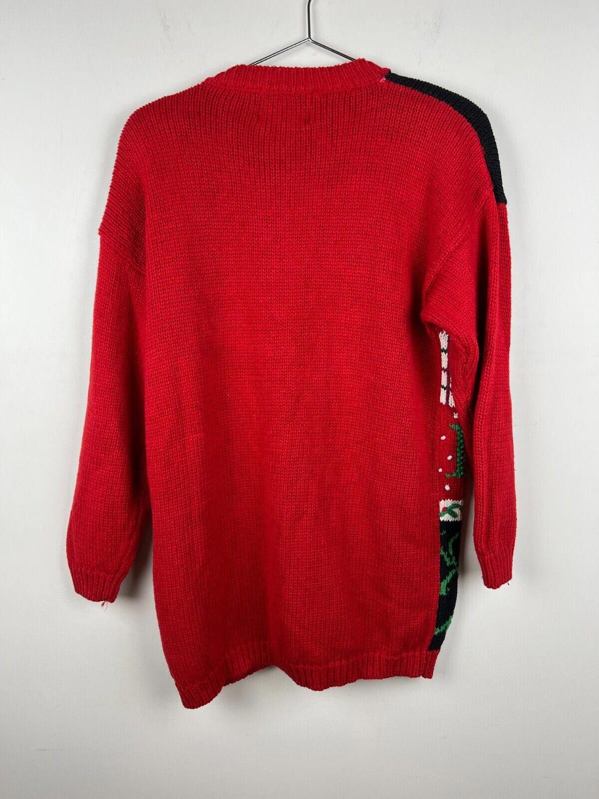 Designer Heirloom Collectibles Women's Red Cardigan Sweater S-M Size M / US 6-8 / IT 42-44 - 3 Thumbnail