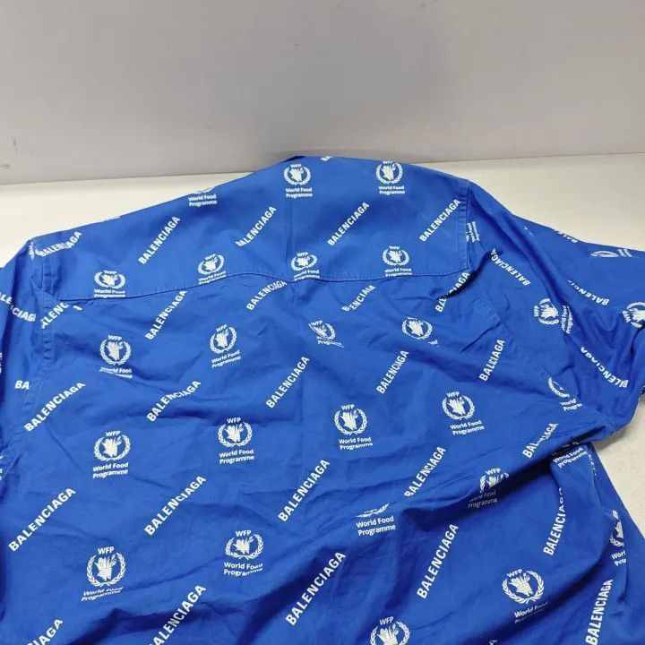 Balenciaga Balenciaga Balenciaga Blue Short Sleeve Shirt -2507 Size US M / EU 48-50 / 2 - 8 Thumbnail