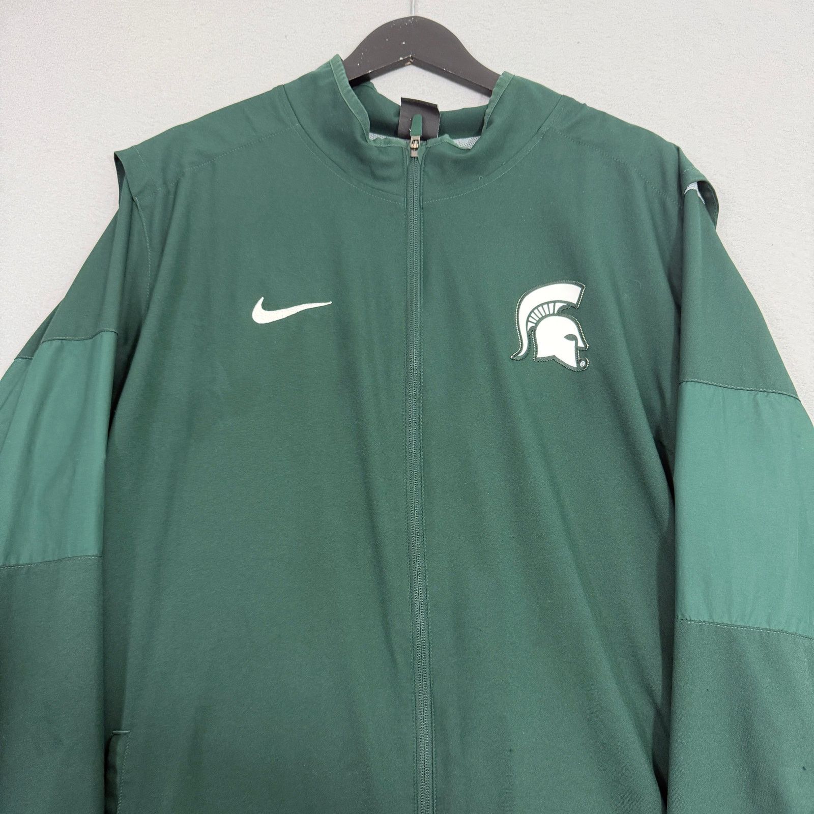 Nike Nike Michigan State Spartans Jacket Men's XL Green Full Zip Size US XL / EU 56 / 4 - 2 Thumbnail