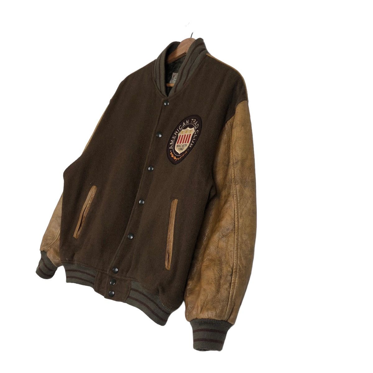 Japanese Brand 🔥Vintage Varsity Jacket Jumper Stadium Leather Macbeth Size US M / EU 48-50 / 2 - 2 Thumbnail