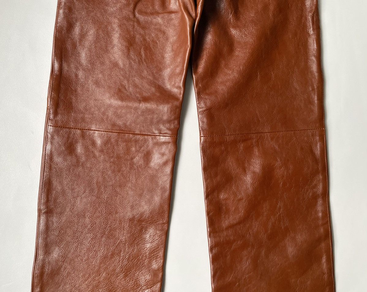 Our Legacy Cognac Leather ‘Biker’ Trousers Size US 30 / EU 46 - 16 Thumbnail
