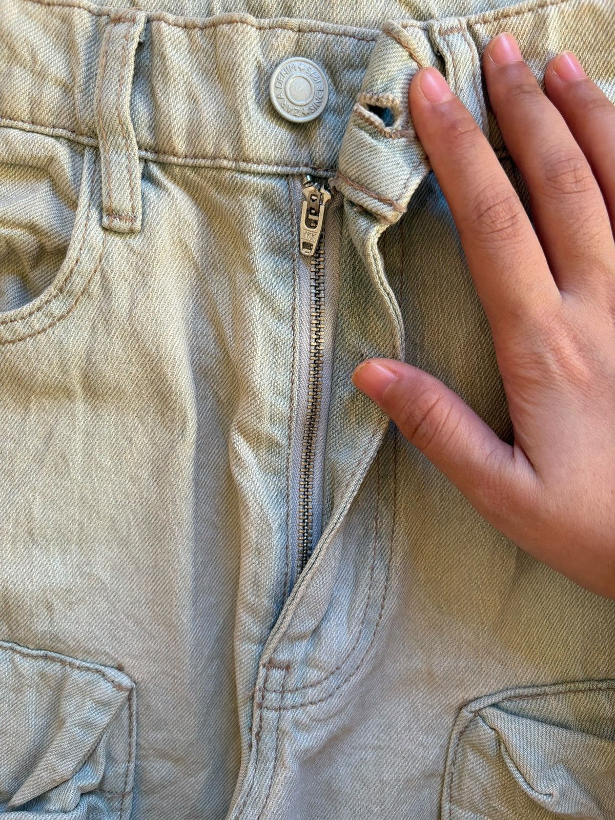 Zara Vintage Zara Multi Pocket Tactical Mud Wash Baggy Jeans Size US 28 / EU 44 - 3 Thumbnail