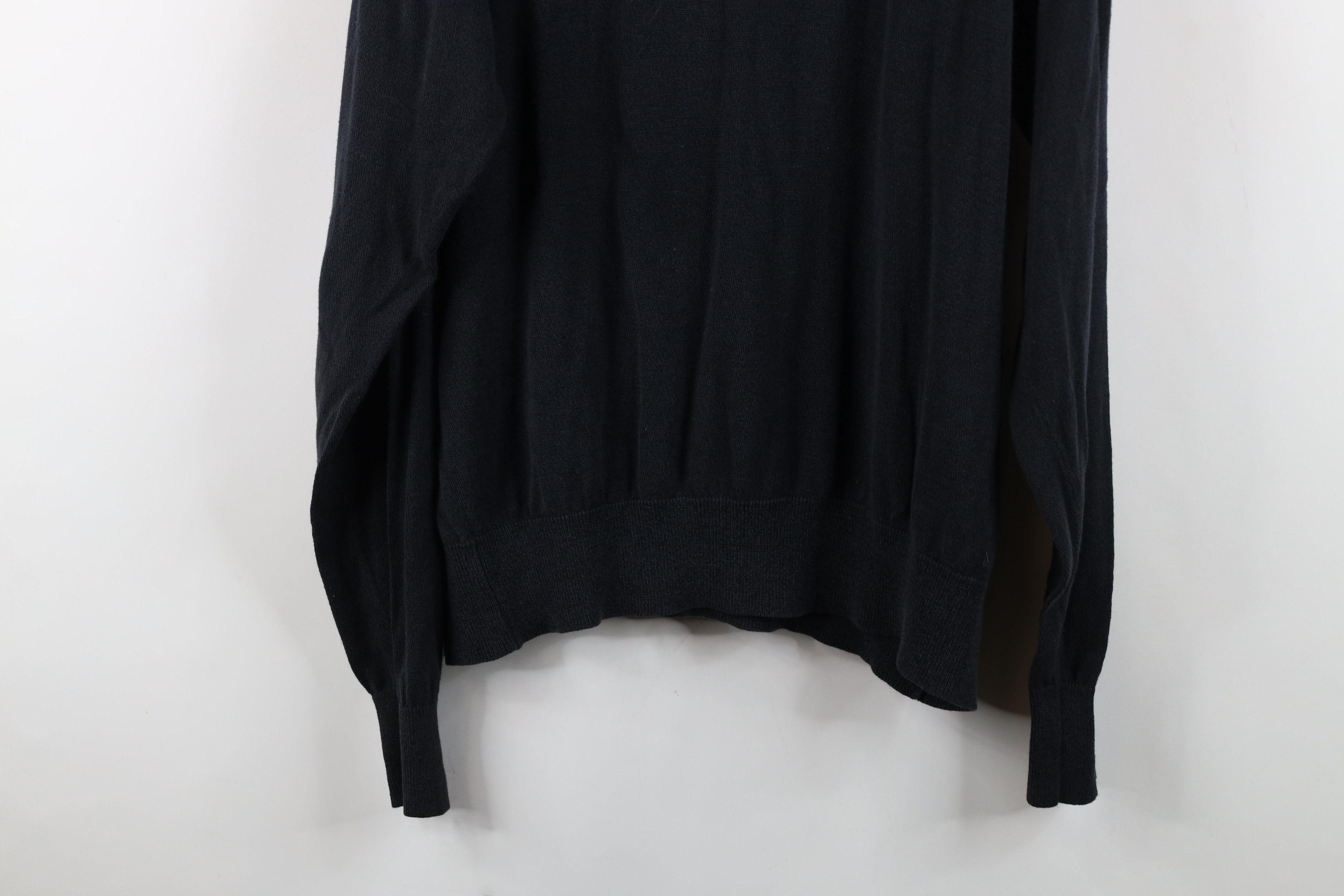 Vintage Vintage 90s Streetwear Blank Silk Blend Knit Sweater Black Size US XXL / EU 58 / 5 - 11 Thumbnail