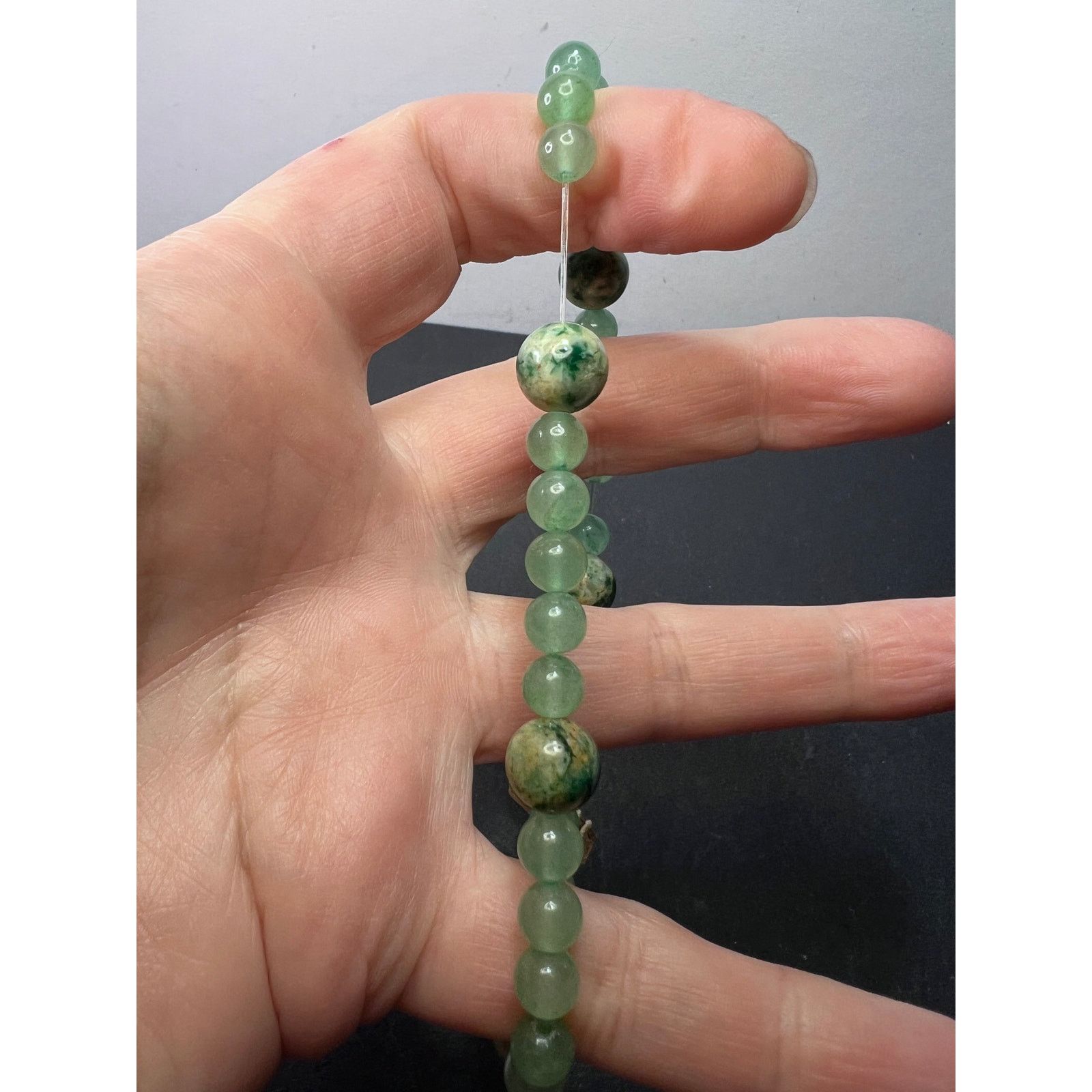 Other Green aventurine, and Hackmanite stretch bracelet 8 inch Size ONE SIZE - 2 Thumbnail
