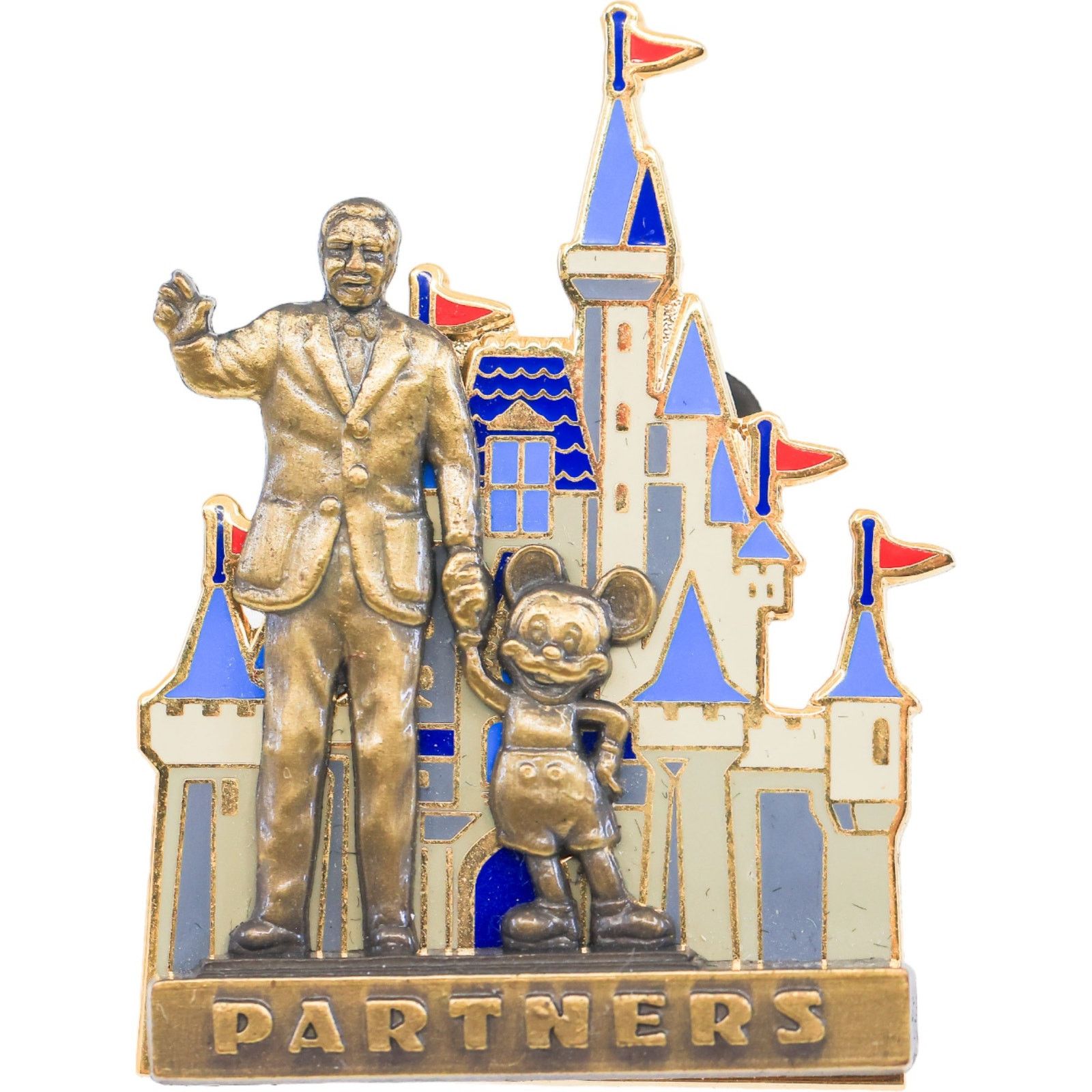 Disney Disney Mickey & Walt Disney Partners Statue Castle 2002 Pin Size ONE SIZE - 1 Thumbnail