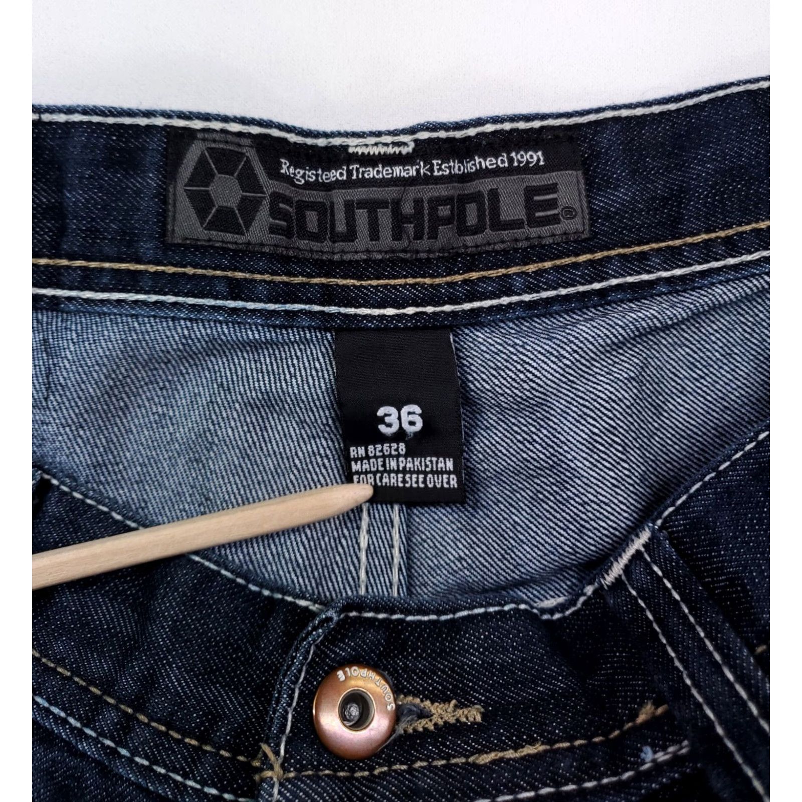 Southpole VINTAGE Southpole Jeans Baggy 36 Mens 36x30 Blue Wide-Leg Y2K Size US 36 / EU 52 - 2 Thumbnail