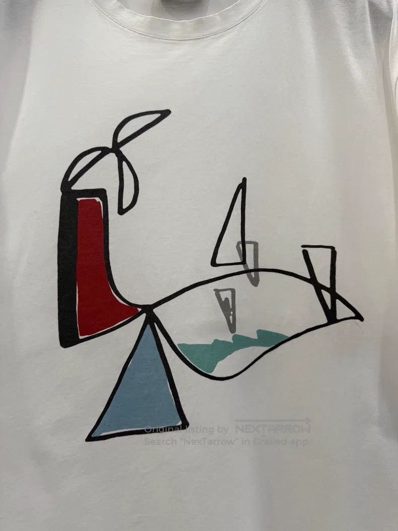 Hermes Hermes Sailboat Printed White Men's Short Sleeve Tee Size US L / EU 52-54 / 3 - 3 Thumbnail