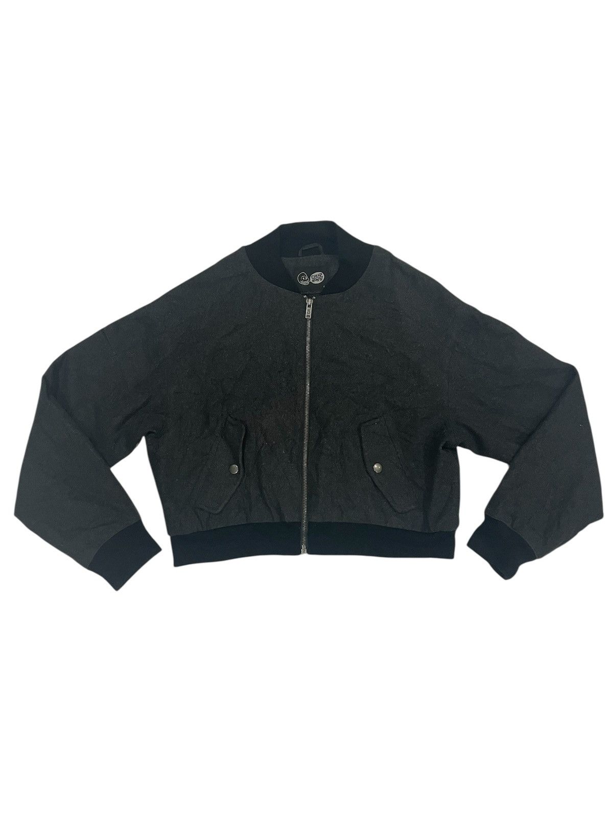 Cheap Monday × Other UK Cheap Monday Wide Short Wool Blend Zip Bomber jacket Small Size S / US 4 / IT 40 - 3 Thumbnail