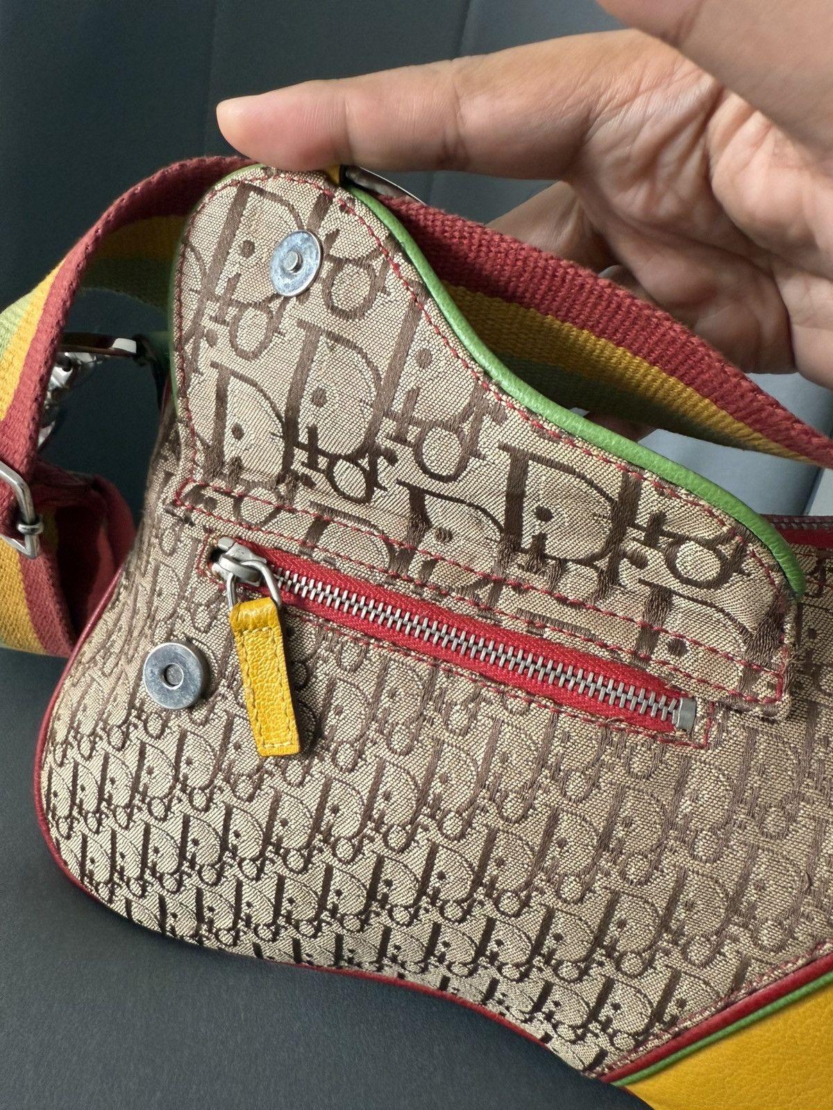 Dior Vintage Christian Dior John Galliano Saddle Rasta Bag Size ONE SIZE - 14 Thumbnail
