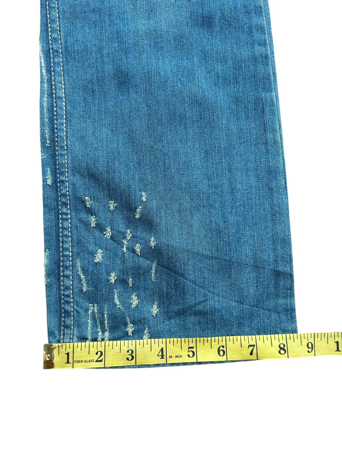 Kapital × Vintage × Who Decides War Hippies Style Japanese Distressed Denim Jeans Rare 🎌☠️ Size US 27 - 24 Thumbnail
