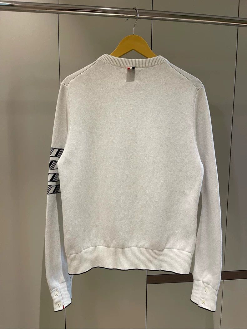 Thom Browne Thom browne White show kite round-neck sweater 2504-Nextarr Size US S / EU 44-46 / 1 - 3 Thumbnail