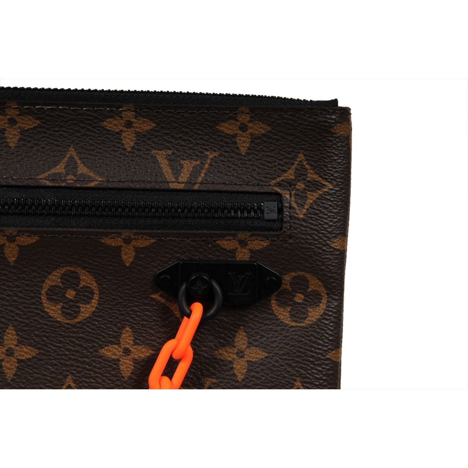 Louis Vuitton Virgil Solar Ray Pouch Orange Brown Canvas Monogram Size ONE SIZE - 5 Thumbnail