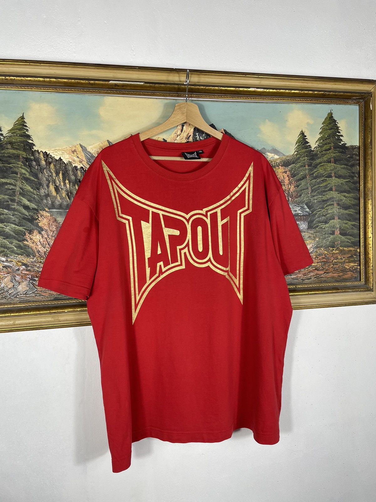 Affliction × Tapout × Vintage CRAZY VINTAGE Y2K TAPOUT AFFLICTION GRUNGE RED T-SHIRT Size US XXL / EU 58 / 5 - 3 Thumbnail