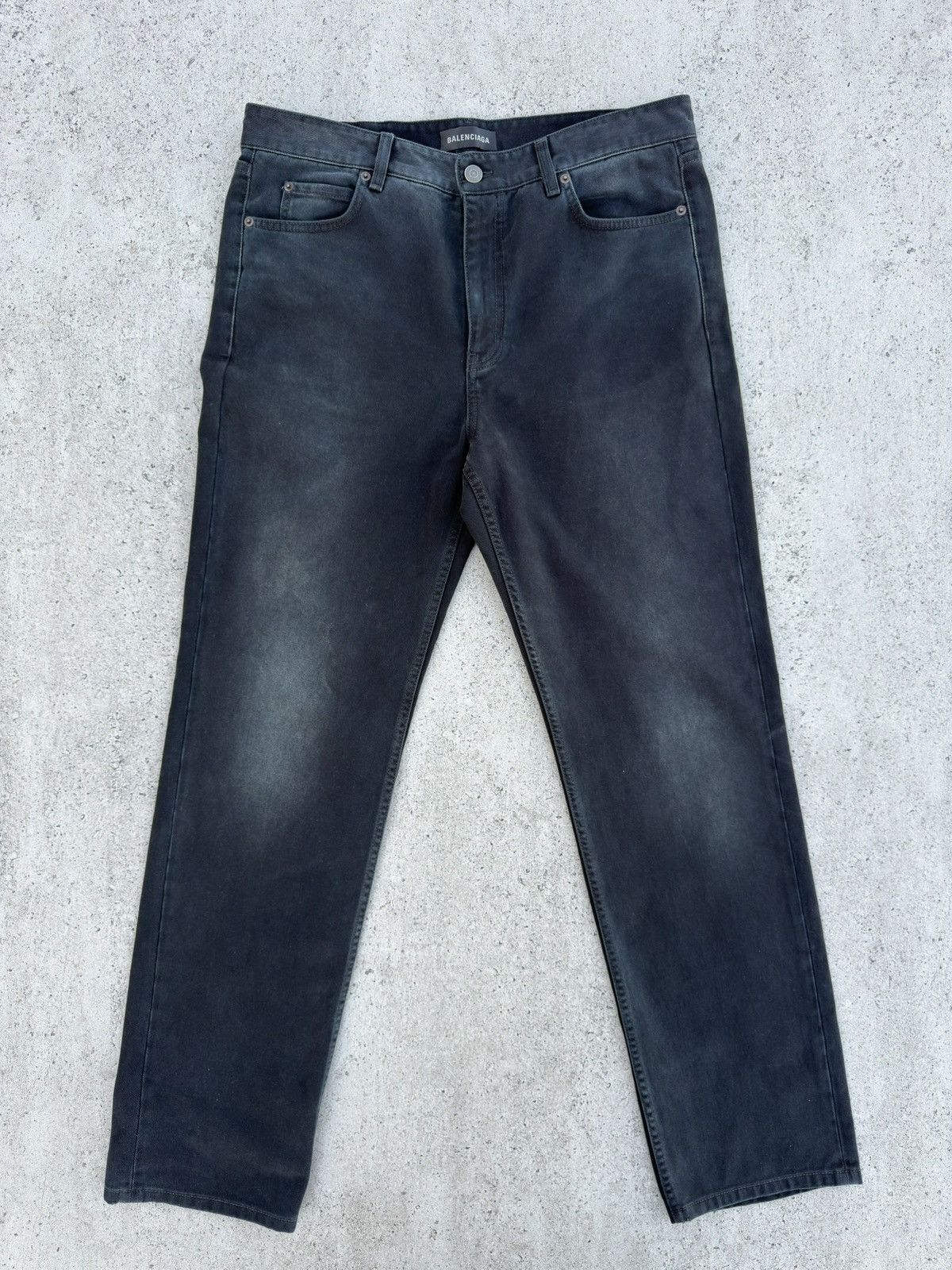Balenciaga Balenciaga Dark Blue Indigo Straight Denim Jeans Size US 36 / EU 52 - 1 Thumbnail