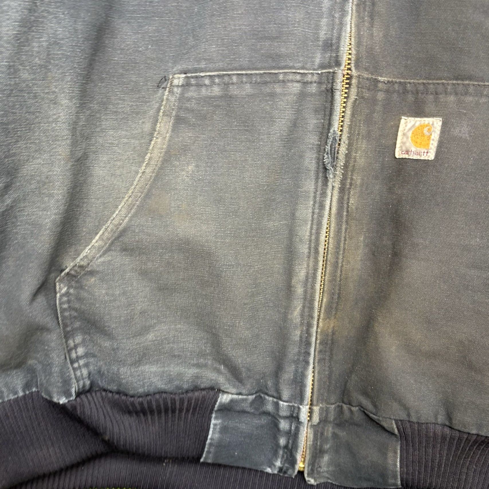 Carhartt VINTAGE Carhartt Jacket Mens 3XL Black J140 Cotton Canvas Hooded Bomber Coat Workwear USA Made Mid-Length Size US XXL / EU 58 / 5 - 7 Thumbnail