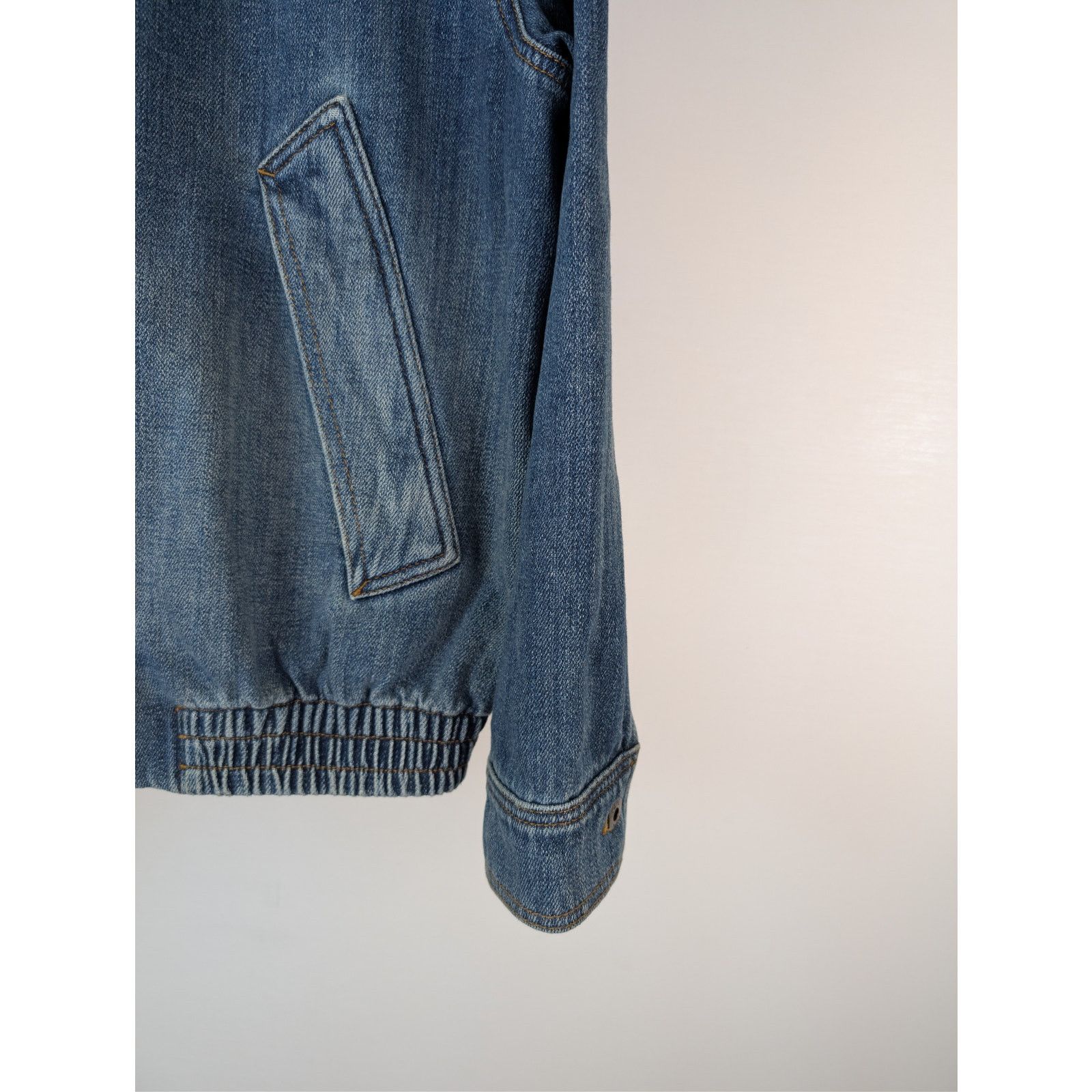 Loewe o1rshd1 Hybrid Denim Azul Zip-up Jacket in Blue Size US M / EU 48-50 / 2 - 5 Thumbnail
