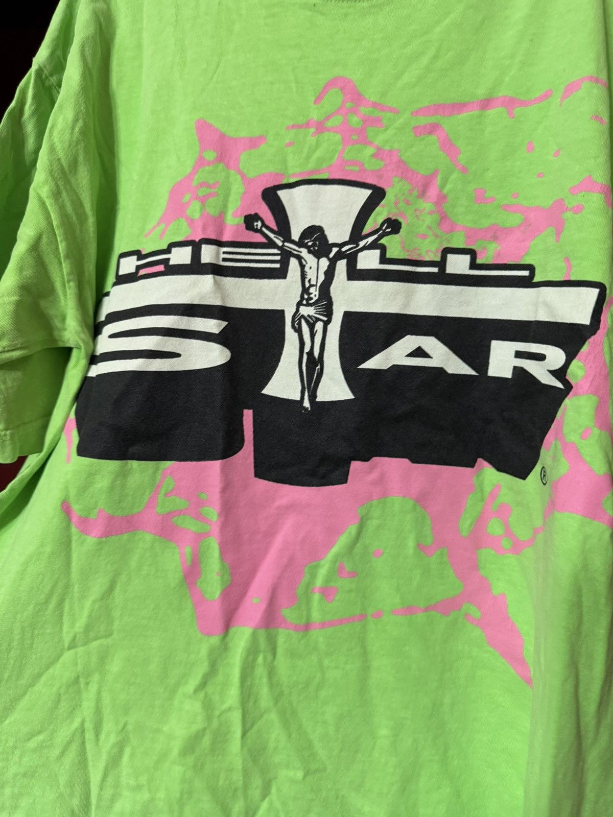 HELLSTAR Hellstar Jesus Neon T shirt Size Large Size US L / EU 52-54 / 3 - 3 Thumbnail