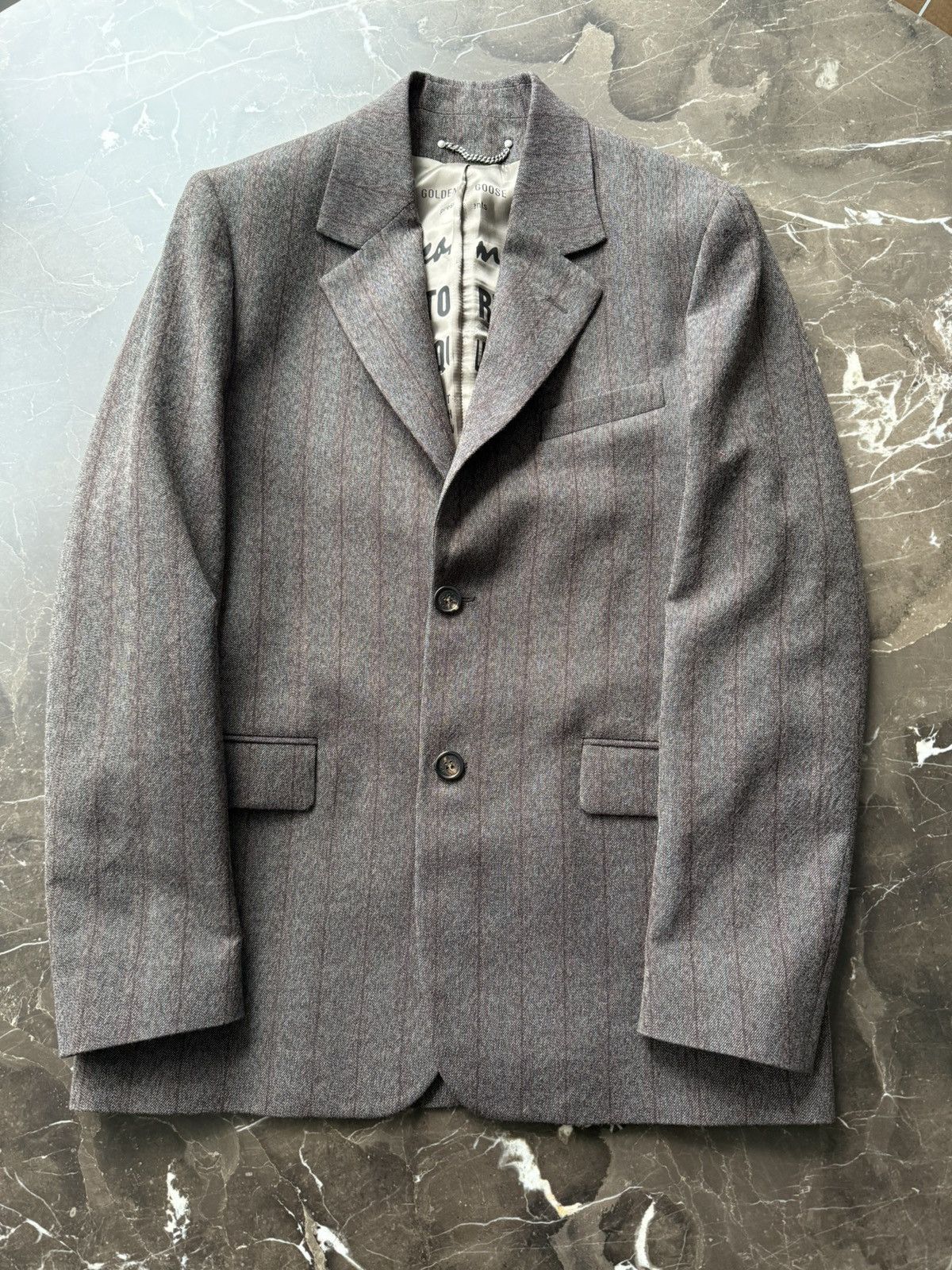 Golden Goose Golden Goose F25 Single-Breast Blazer — IT 48 | Dk Br Stripe Size 48R - 1 Thumbnail