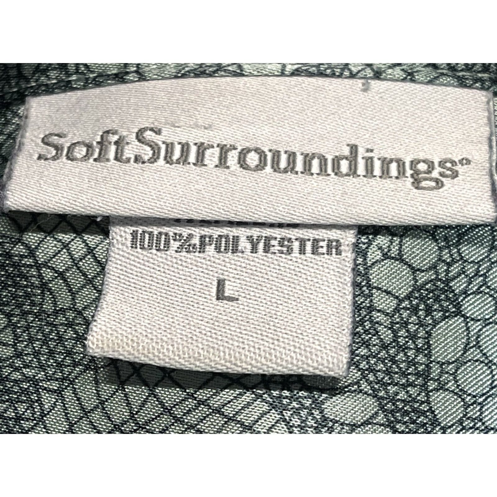 Soft Surroundings Soft Surroundings Floral Lace Print Long Sleeve Button Down Satin Shirt Sz Large Size L / US 10 / IT 46 - 7 Thumbnail