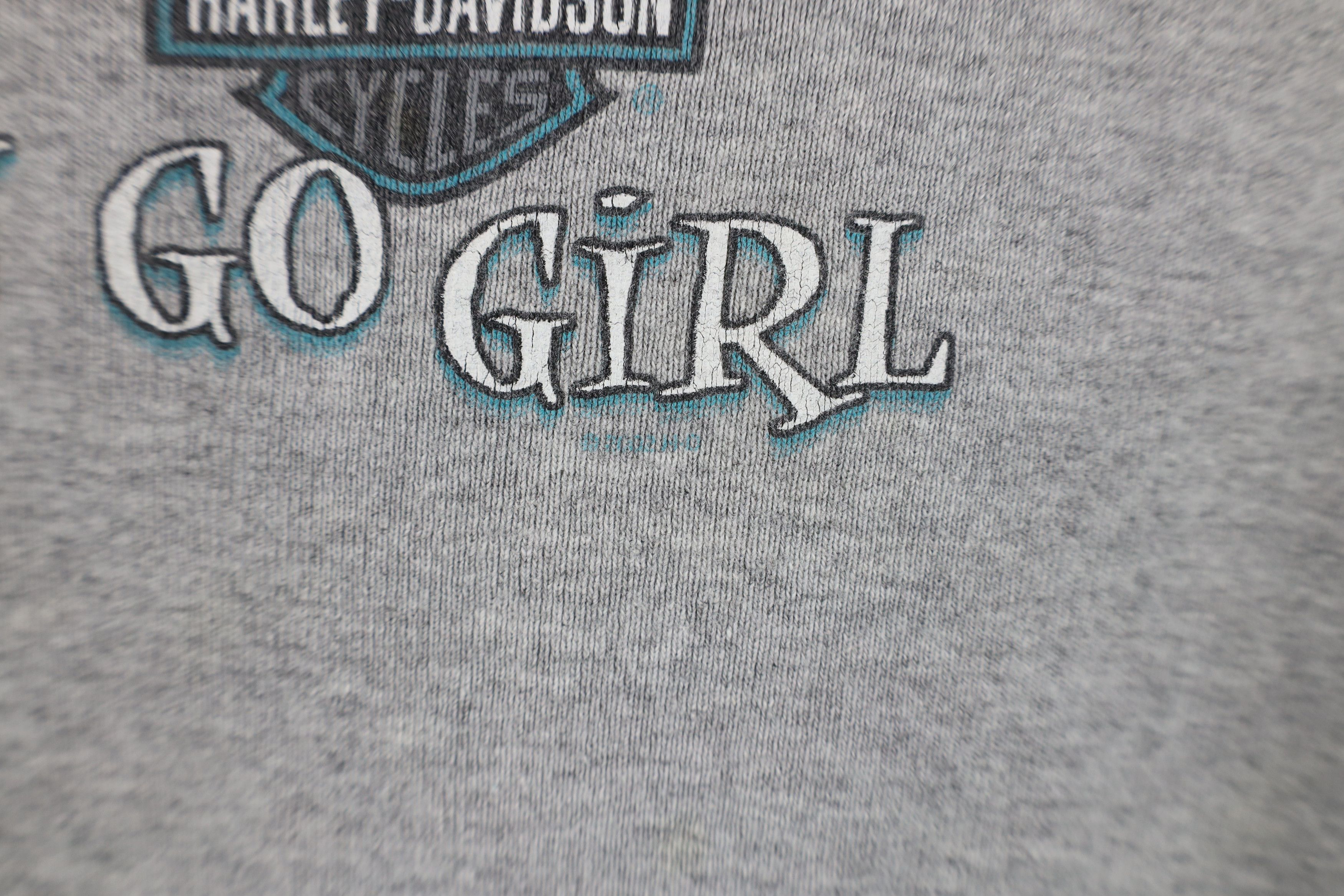 Harley Davidson Vintage Y2K 2002 Harley Davidson Cropped T-Shirt Gray USA Size M / US 6-8 / IT 42-44 - 5 Thumbnail