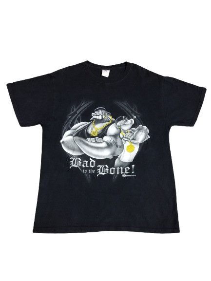 Vintage Vintage Y2K Popeye Bad To The Bone Tee Size US L / EU 52-54 / 3 - 1 Thumbnail