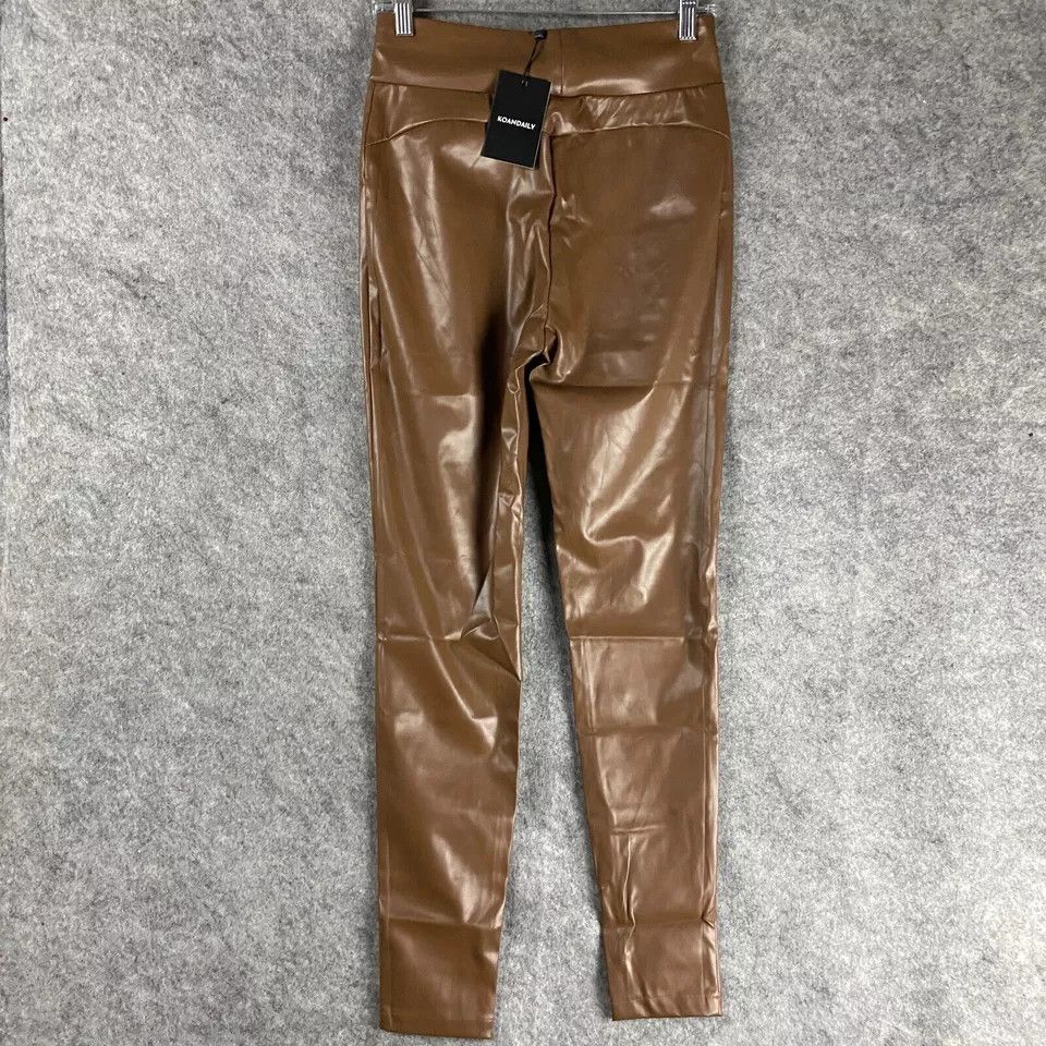 Other Koandaily Leather Pants Small Women's NWT Pull On Stretch S Size 28" / US 6 / IT 42 - 6 Thumbnail