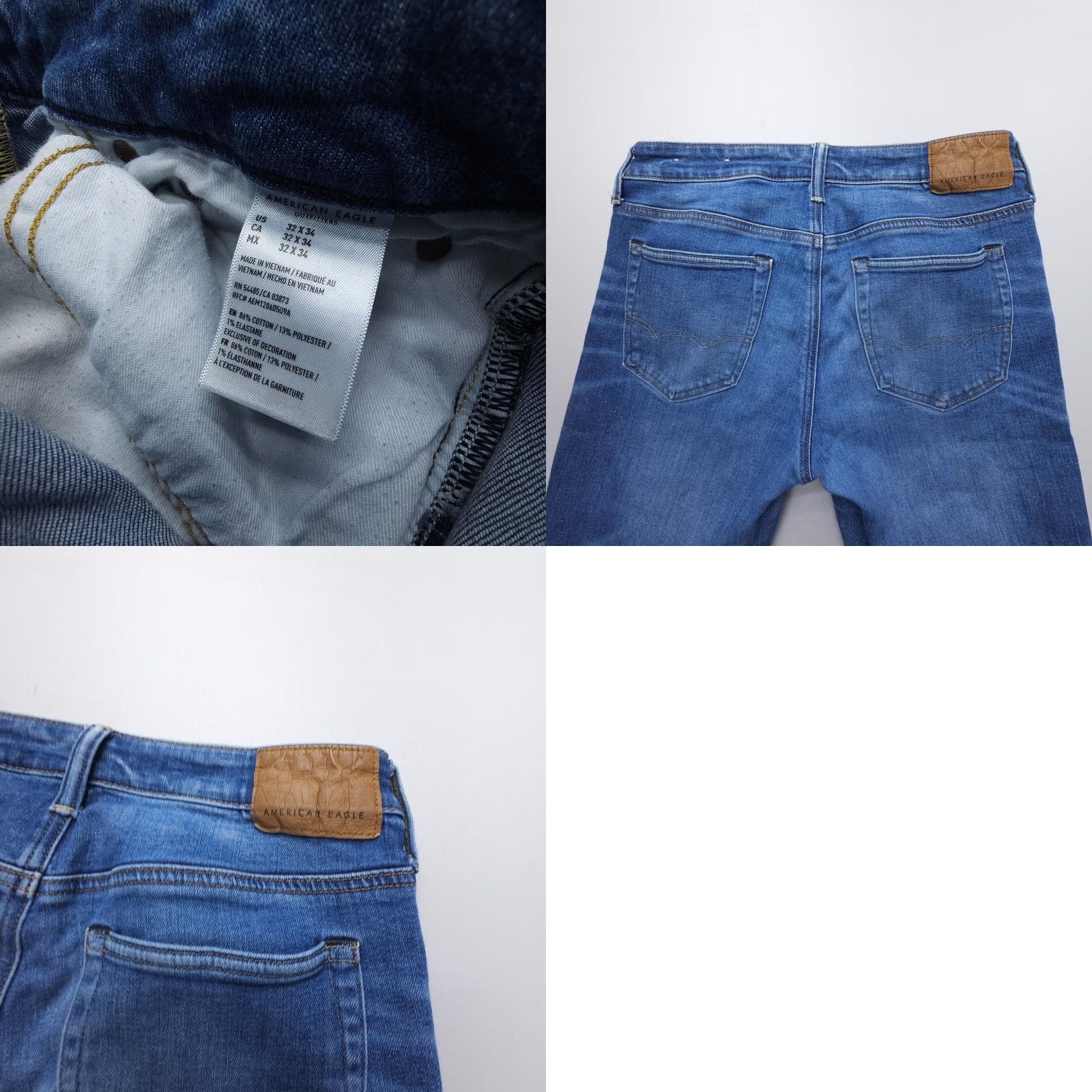American Eagle Outfitters American Eagle Outfitters Jeans Main Selling Point Slim 32x34 Blue Denim 5-Pocket Mens Regular Leather Logo? Size US 32 / EU 48 - 8 Thumbnail