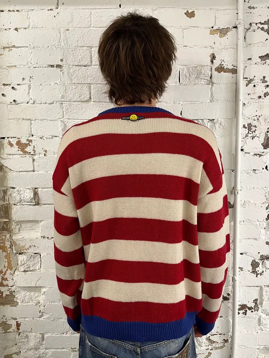Moschino 2000s Moschino USA Flag Bootleg Red White Blue Wool Sweater Size US L / EU 52-54 / 3 - 3 Thumbnail