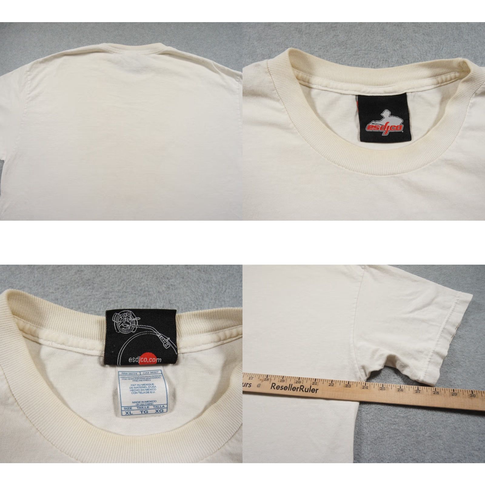 Vintage VINTAGE Esdjco Shirt Mens XL White DJ Graphic Tee Y2K Music Short Sleeve Mens Size US XL / EU 56 / 4 - 8 Thumbnail