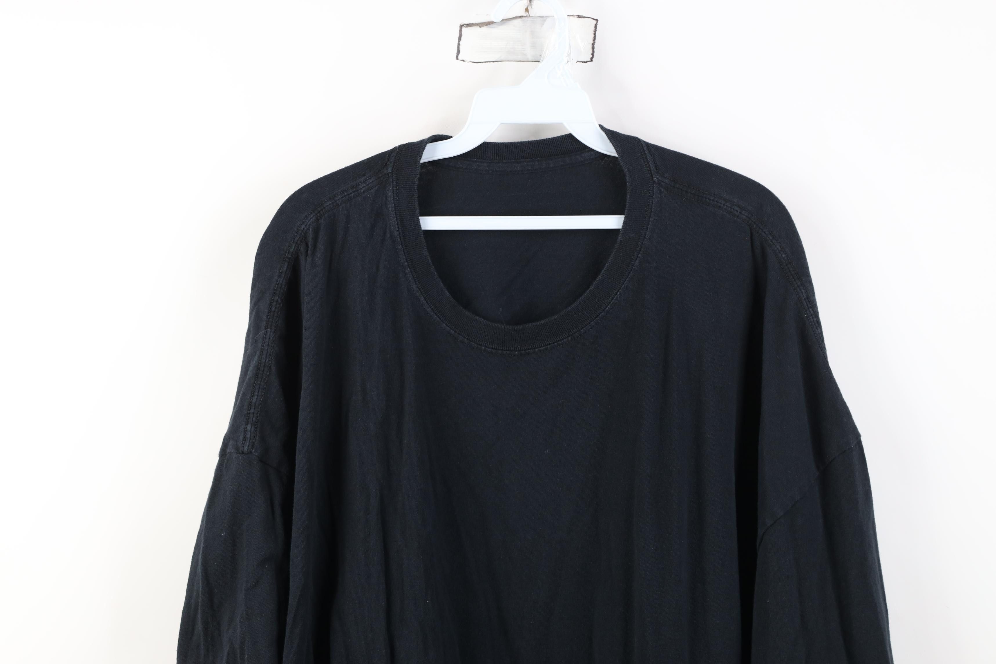 Vintage Vintage 90s Y2K Streetwear Cotton Short Sleeve T-Shirt Black Size US XXL / EU 58 / 5 - 2 Thumbnail