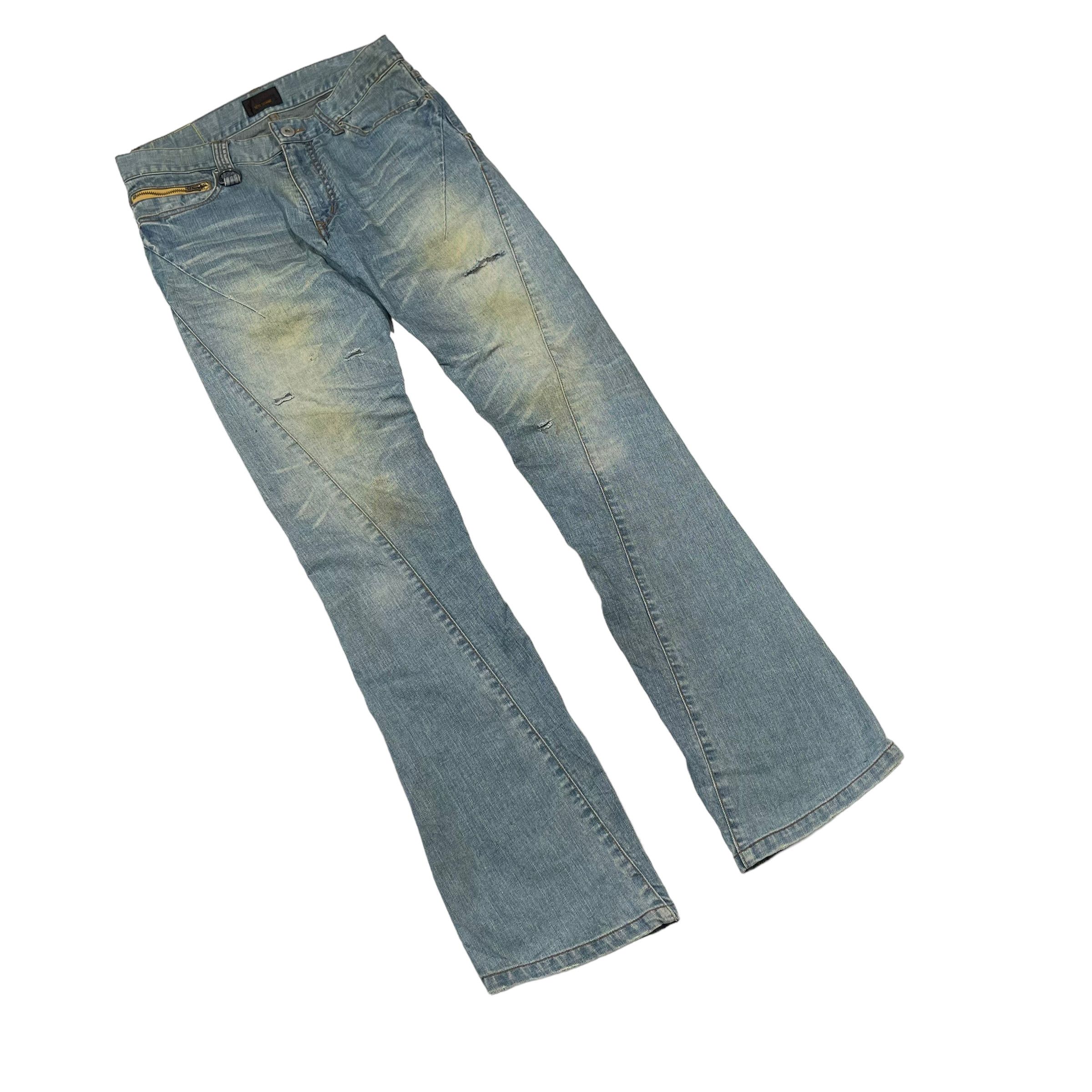 Issey Miyake × Tete Homme Tete Homme Flare Tactical Pocket Washed Denim Pants Size US 29 - 3 Thumbnail