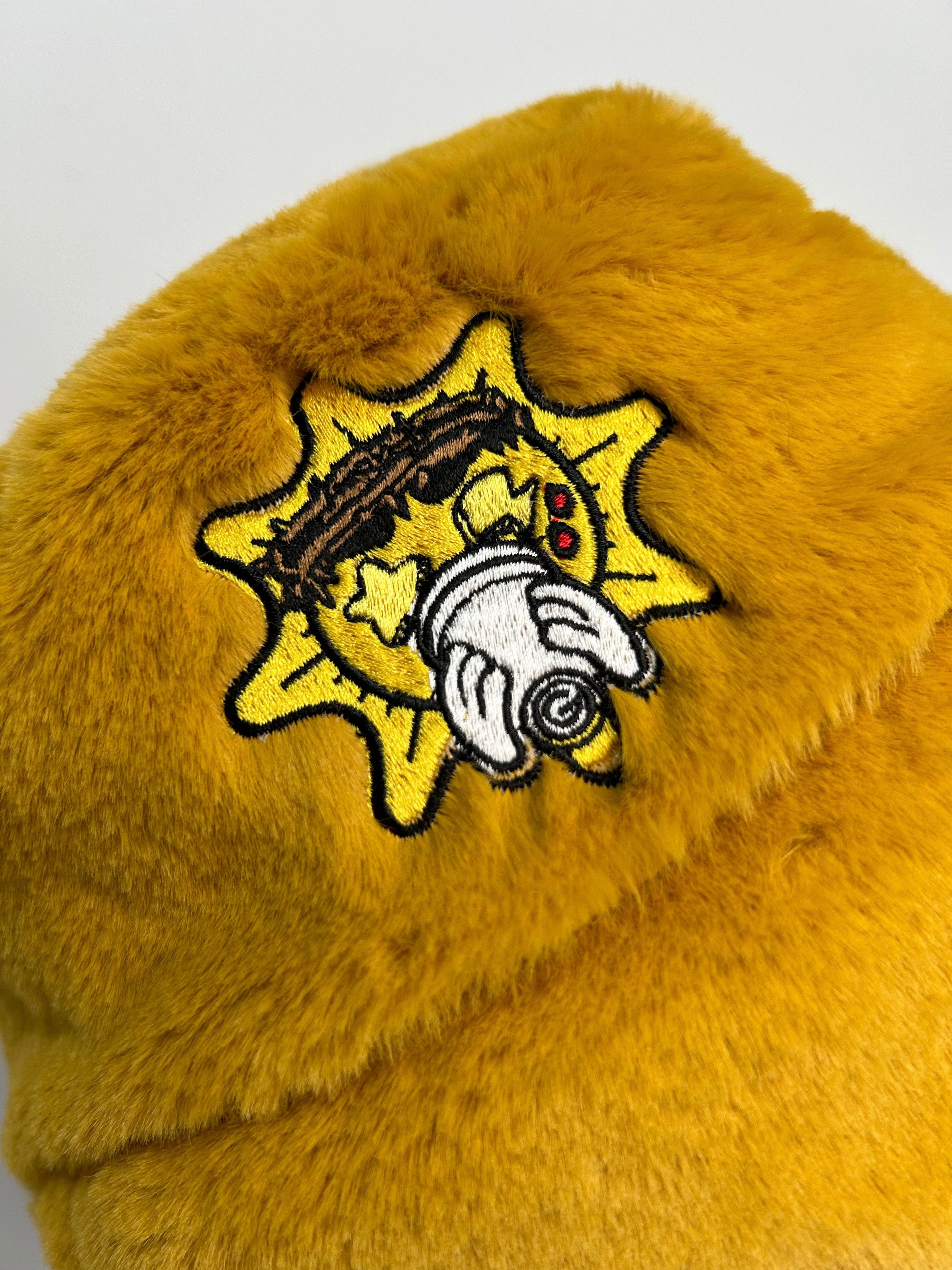 Japanese Brand Deadstock Furry Glo Sun Yellow Bucket Hat OS Size ONE SIZE - 3 Thumbnail