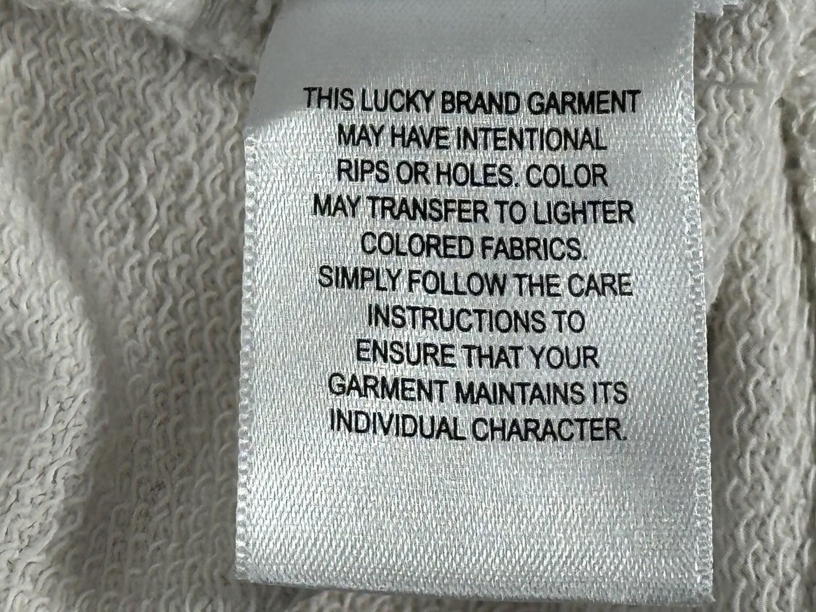Lucky Brand Lucky Brand Men's Small White Graphic Print Hoodie Size US S / EU 44-46 / 1 - 10 Thumbnail